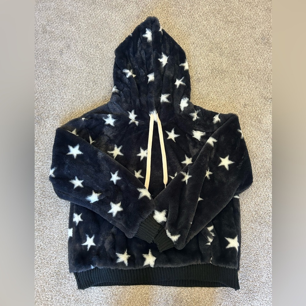 NWT POL Black and White Fuzzy Jacket